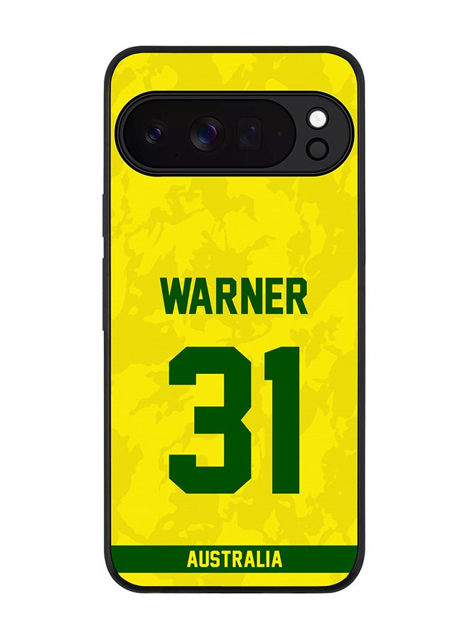 Stylizedd For Google Pixel 10 Pro XL Case,Slim fit Camera Protection, Shockproof Thin Phone cover  - Australia David Warner, Jersey No 31 - Image 1